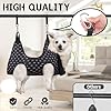 Supet Dog Grooming Hammock Harness for Dogs Cats, Restraint Dog & Small Animal Leashes Sling for Groomingk for Nail Trimming (Black Currant, S)