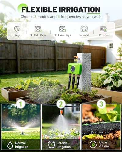 RAINPOINT Smart WiFi Water Timer 2-Pack with Hub, 3 Zone Wireless Garden Irrigation Controller (Total 6 Zones) with Brass Inlet, App & Voice Control, Automatic Rain Delay Sprinkler System for Lawn - Image 3
