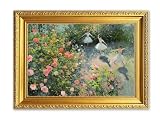 Gold Framed Vintage Dancing Girls Canvas Wall Art, English Cottage Rose Garden Painting Picture Wall Decor, Ballerina Poster Print Artwork for Girls Bedroom, Dancing Classroom, Home Decoration 9x11in