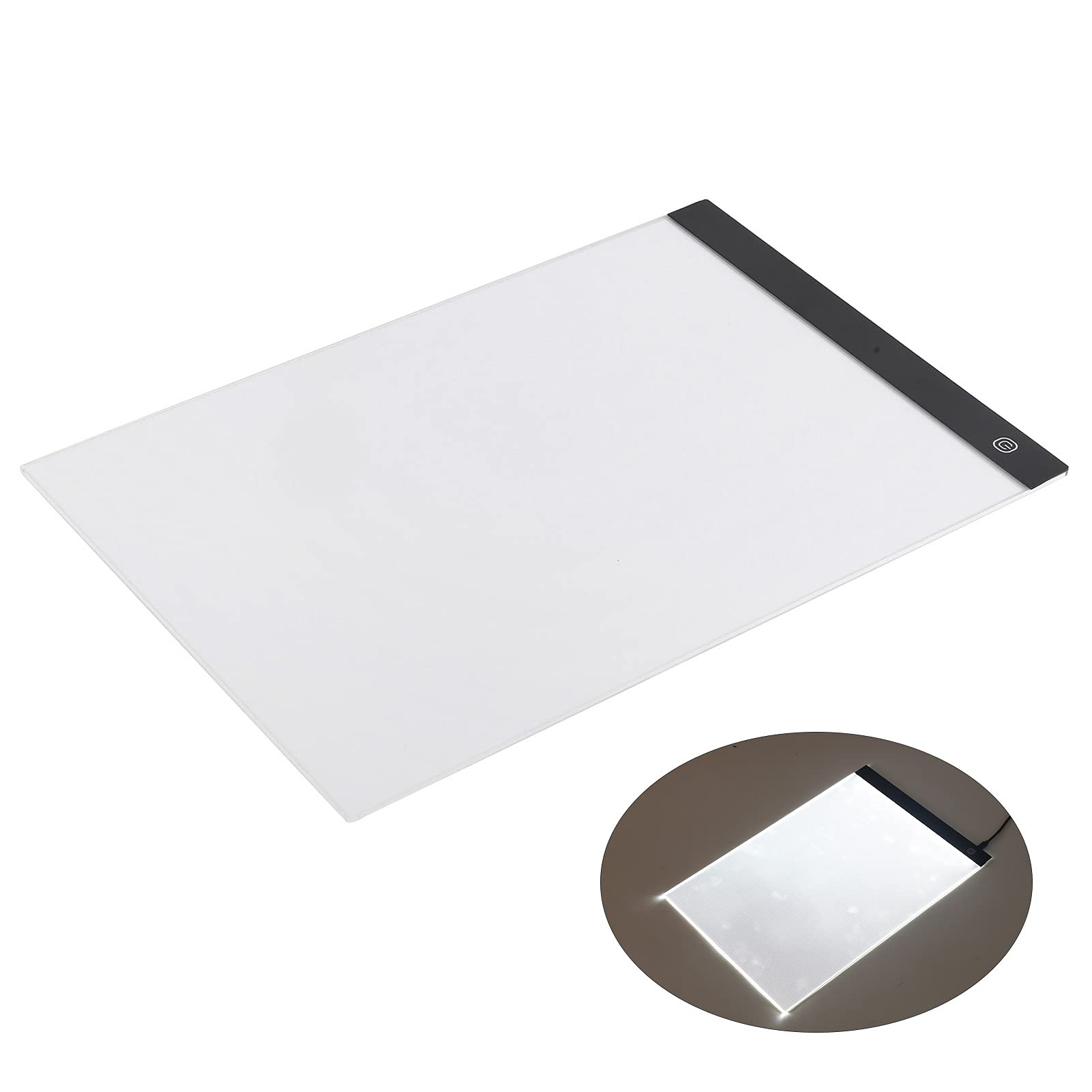 Tableta de Dibujo LED A3 Creativa, Tableta Gráfica de Escritura y Arte Digital con USB Tipo C, Mesa con Caja de Luz de Brillo Ajustable en