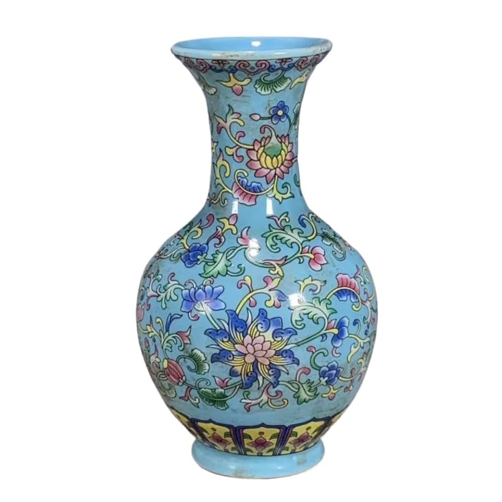 ceramic vase， Ceramic Vase,Flower,Chinese,Art Decorative, 15cm Antiques Tangled Branches Flowers Vases Living