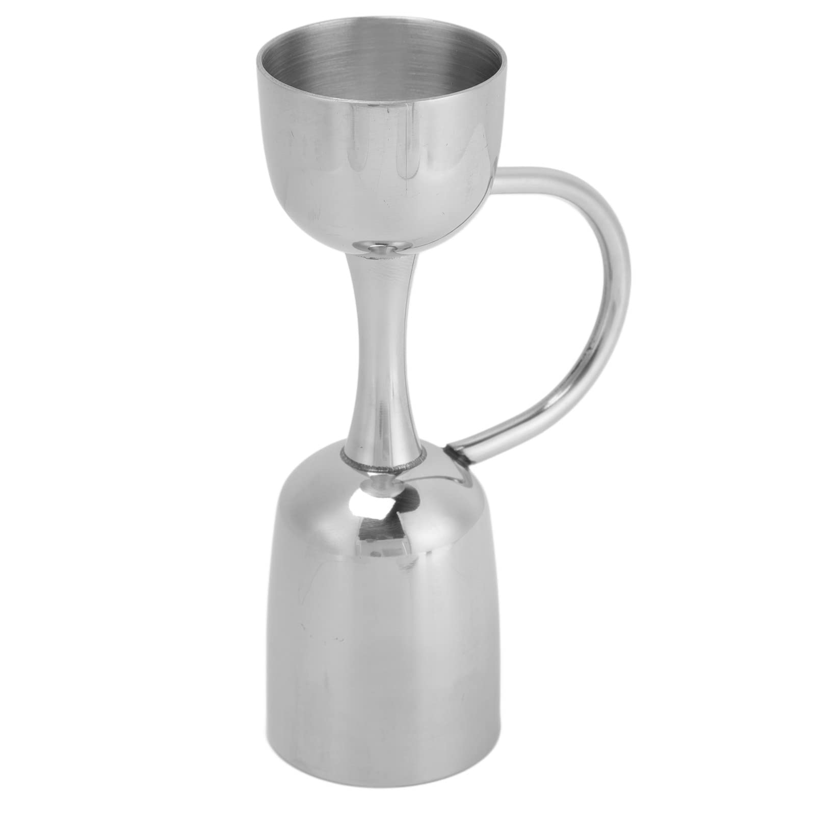 Cocktail Jigger dla Barmanów, Przyrząd do Pomiaru Prętów ze Stali Nierdzewnej Podwójny Shaker do Koktajli z Uchwytem, ​​styl Japoński Miarka do Napojów Bar Narzędzia do Pomiaru Alkoholu (srebrne)