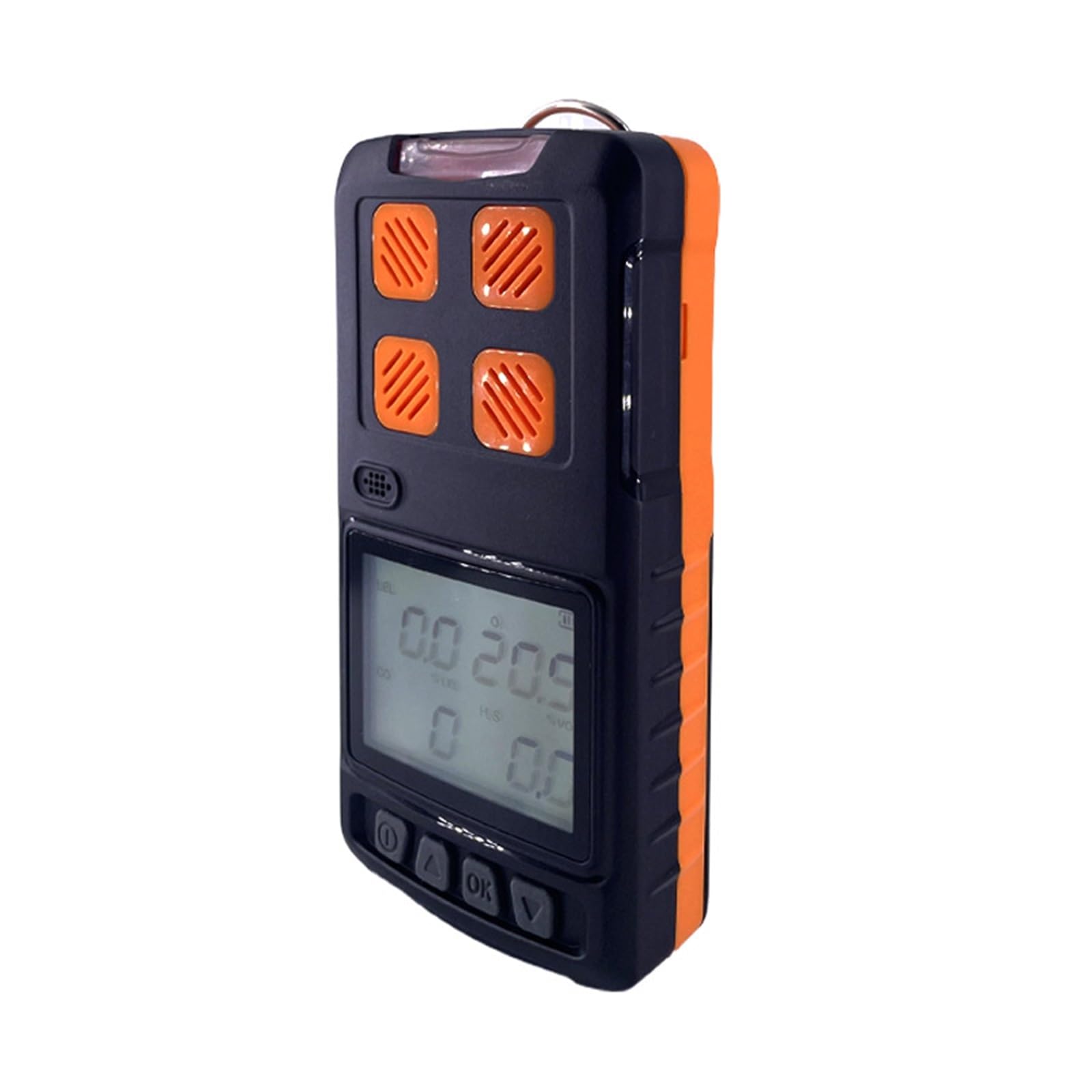 Multifunktionaler tragbarer 4-in-1-Gasdetektor for O2 H2S CO brennbares Erdgas mit Alarm