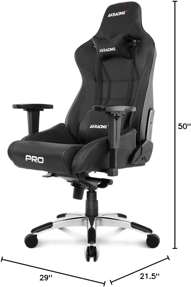 AKRacing Masters Series Pro Luxury XL Gaming Chair, adjustable, BLACK