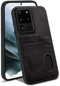 Zebana Samsung Galaxy S20 Ultra ile Uyumlu K l f Zebana Kartl kl  L x Deri K l f Siyah