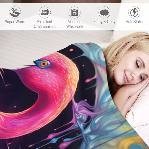 Manta de flamenco de franela suave manta ligera para cama y sofá de cuatro estaciones 6
