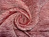 Metallic Tissue Organza Crinkled [Crushed] Copper Pink Color 44" Wide [15483]