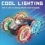Amphibious Remote Control Car Boat for Water&Land Play, 4WD Gesture RC Car with LED Lights，Waterproof RC Car for Kids，2.4 Ghz RC Cars, Toy Vehicle for Boys Girls and Adults(red)