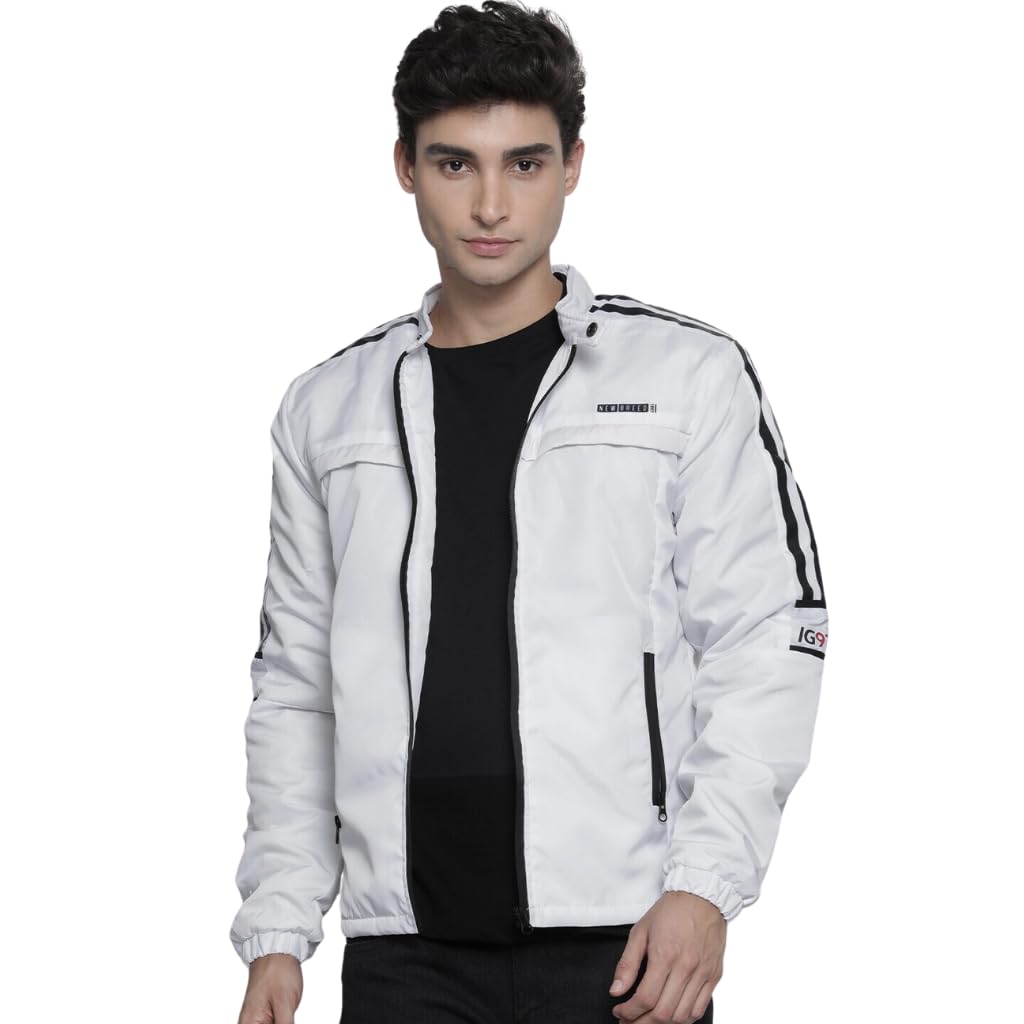 the indian garage co Men's Cotton Standard Slim Fit Placement Print Bomber Jackets-picture-21