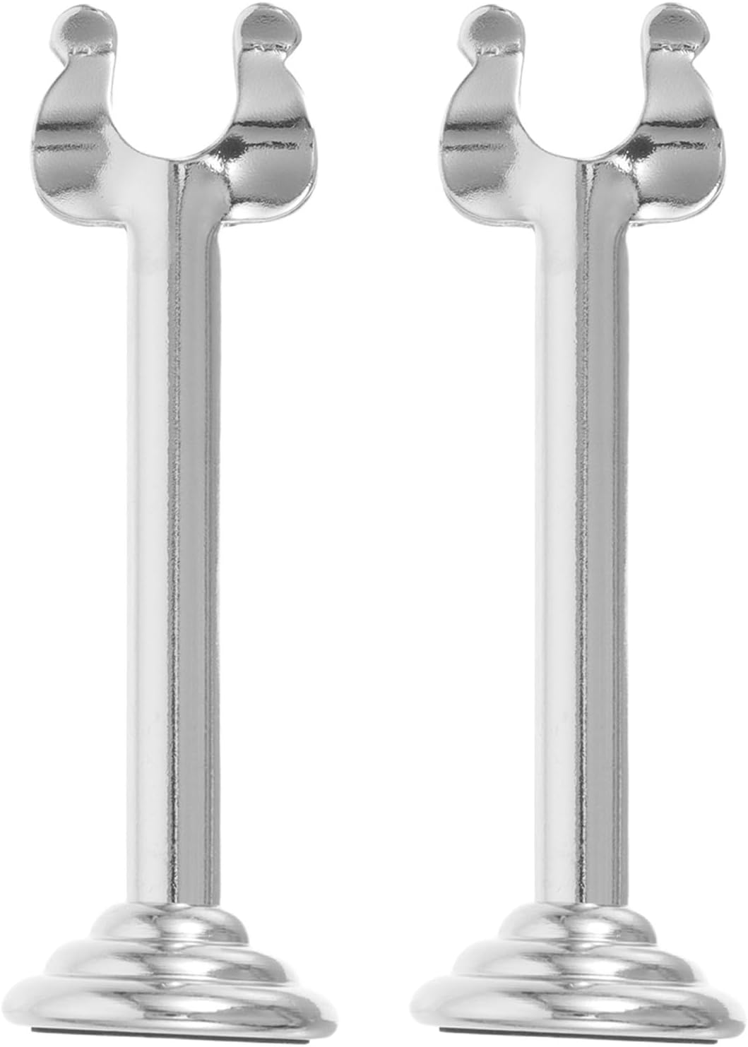 2pcs Vertical Label Clip Stand, Stainless Steel, Silver, Stable