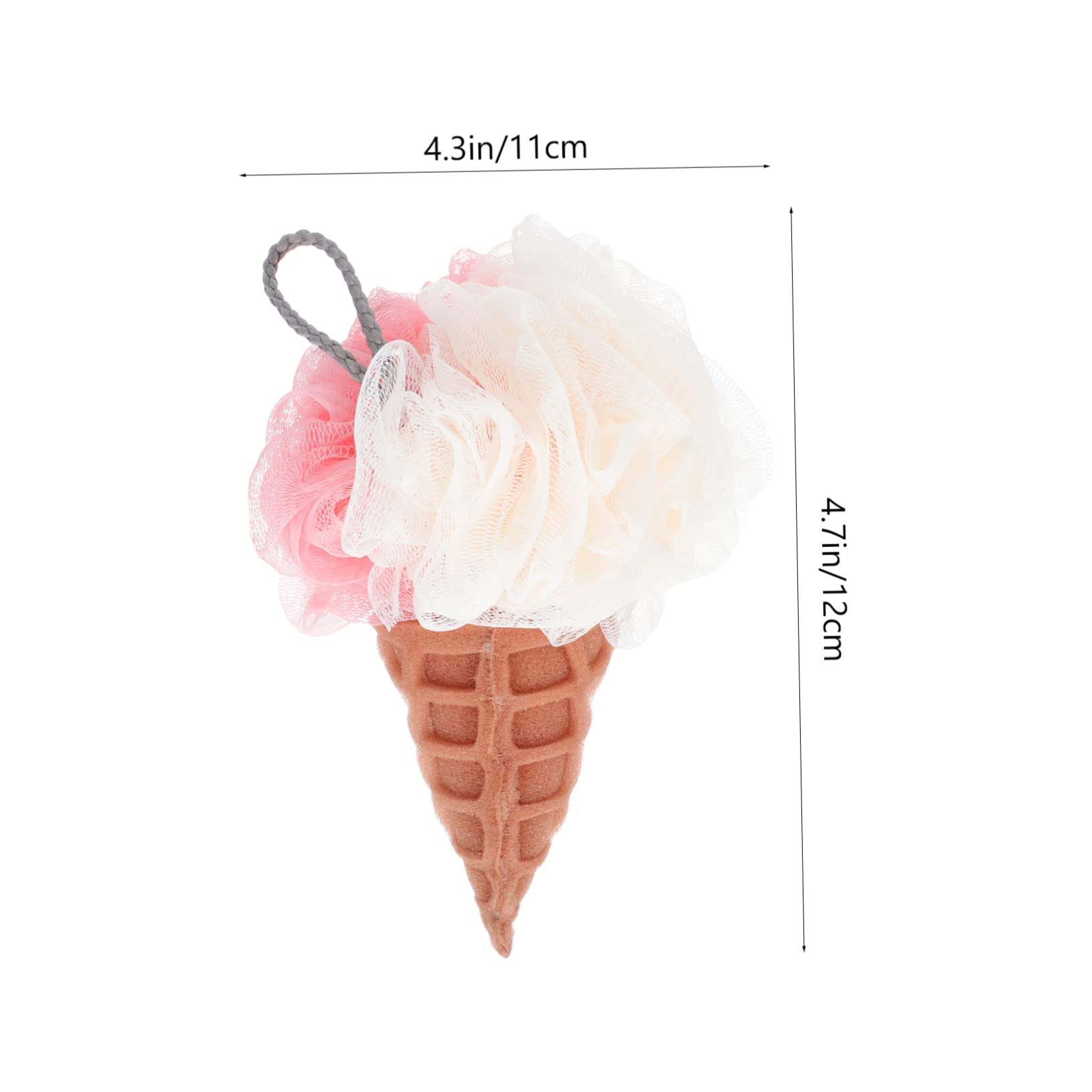 Didiseaon 1Pc Durable Exfoliating Shower Ball Soft Dual Color Bathing Sponge for Body Scrubbing Skin Friendly Material for Daily Use and Relaxing Showers