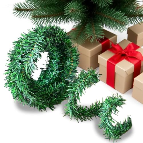 18 Ft Christmas Pine Garland, Artificial Green Vine for Mantle Home Decor - image 5