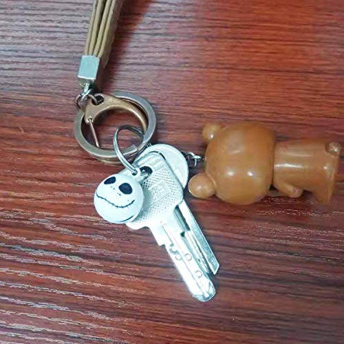 10Pcs Jack Skellington halloween bells Nightmare Before Christmas Pumpkin Copper Bell 19 Mm Jewelry Findings Making Charms (White Monster Halloween)