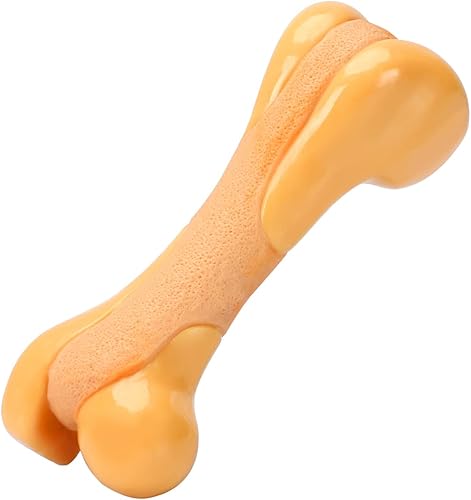 Tikaton Juguetes masticables para perros para masticadores agresivos, sabor a pollo, juguetes masticables duraderos para dentición de perros, huesos