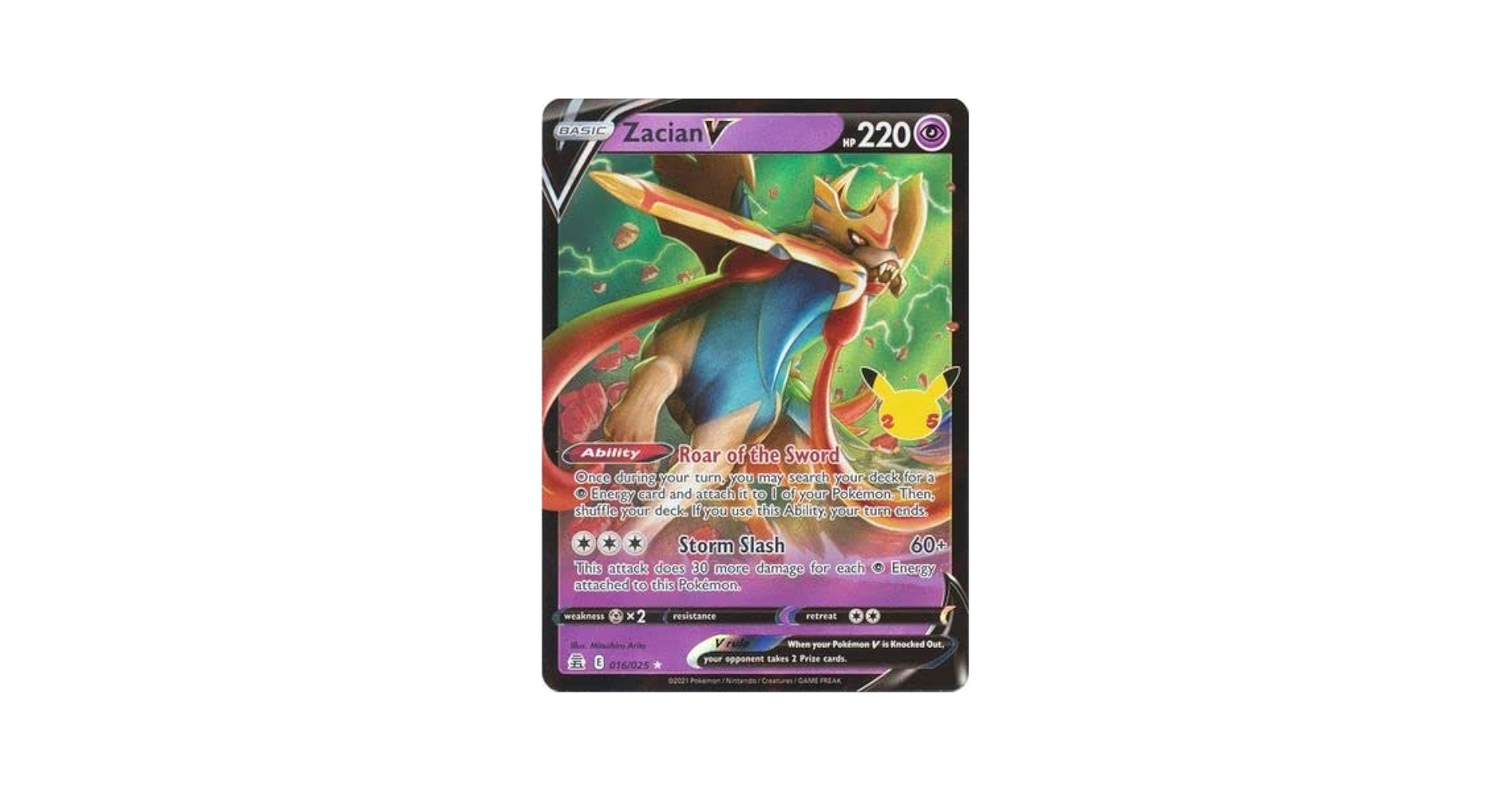 Amazon.com: Zacian V - 016/025 - Ultra Rare : Toys & Games