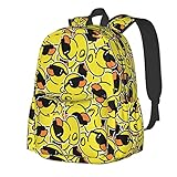 sunwarshile Duck Pattern Backpack Book Bags Lightweight Casual Laptop Backpacks Travel Daypack For Man Woman