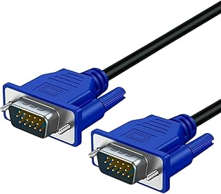 Vga cable, 1080P Full HD 15 pin Male To Male vga cord for Projector,PC,Monitor & LCD supports high definition video and image resolutions on display 1.5 Mtr