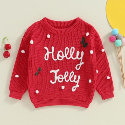 Image of Afunbaby Baby Girl Boy Knit Sweater Blouse Pullover Sweatshirt Warm Crewneck Long Sleeve Tops for Infant Toddler