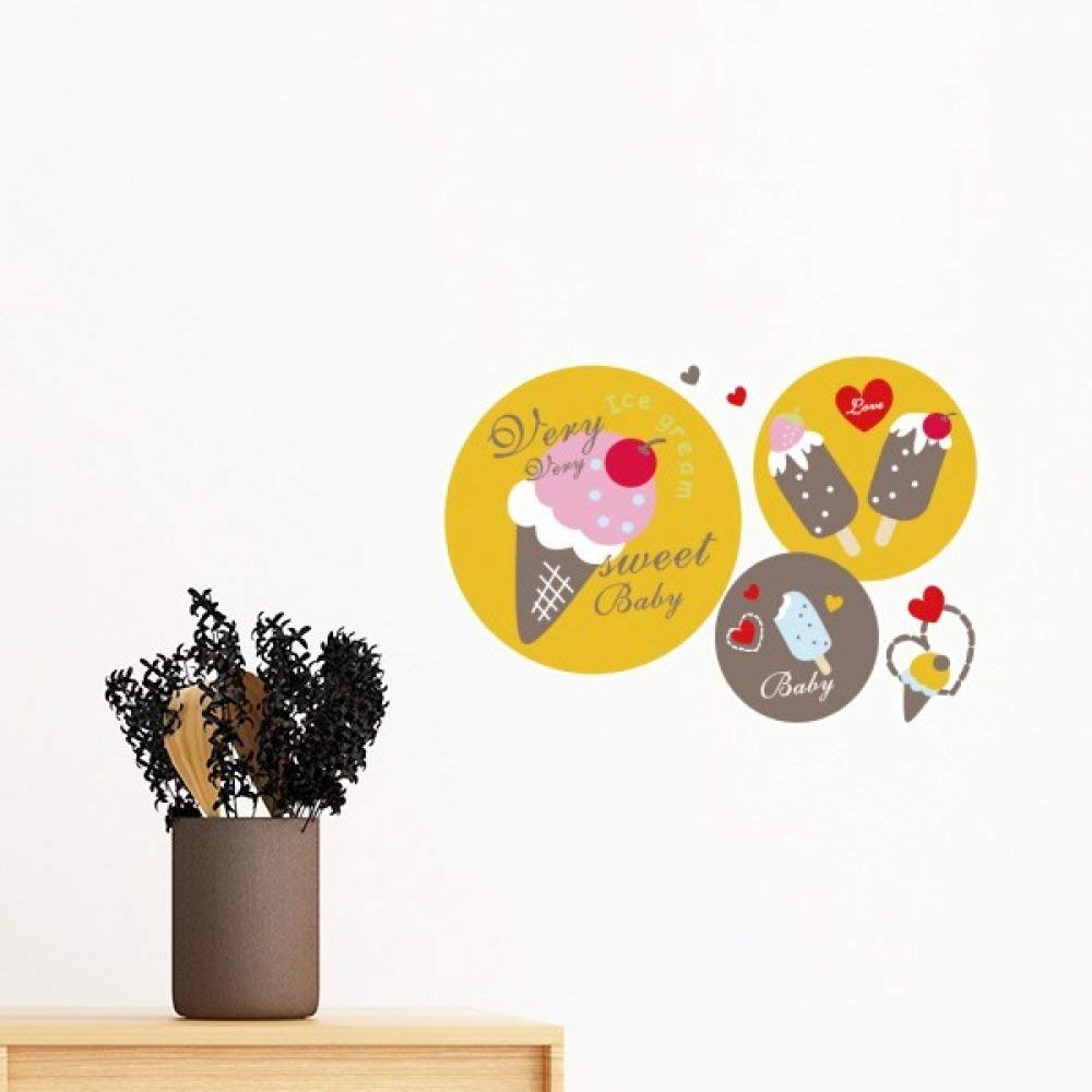 Papier peint amovible cerise coeur popsicle sticker mural vinyle 40cm