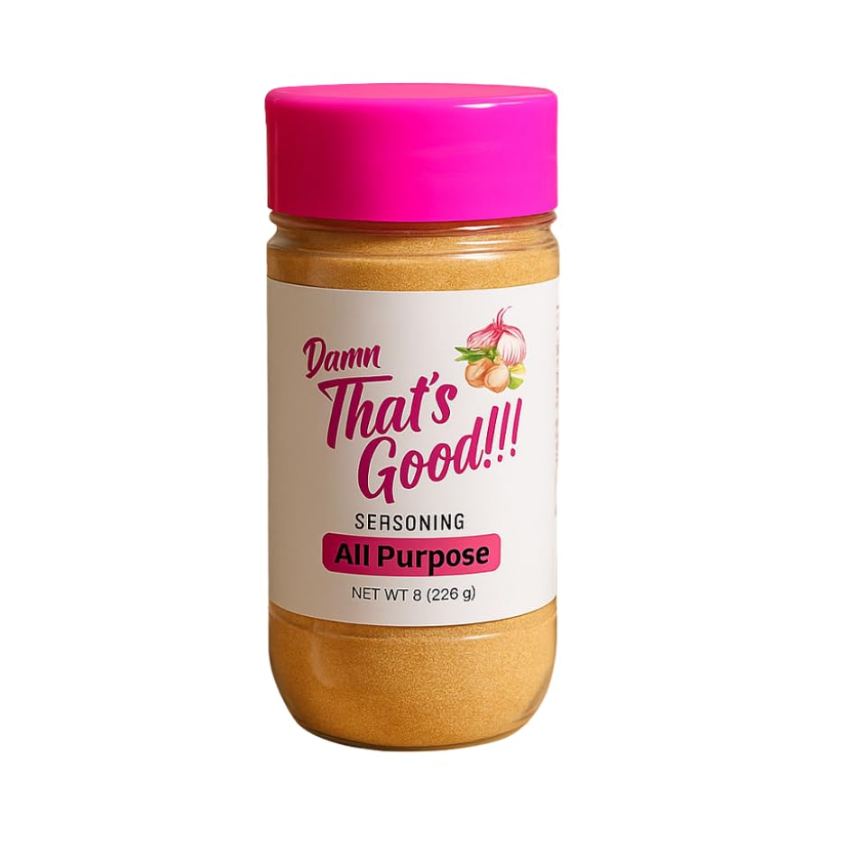 Damn That's Good All Purpose Seasoning, 8 oz, Bold & Savory Flavor Blend for Meat, Veggies & Potatoes | Gluten-Free, Vegan Friendly, No MSG, with Turmeric | Small-Batch Gourmet Spice Mix