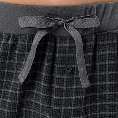 Joseph Abboud Men's Drop Needle Waffle Knit Fleece 2 Piece Sleep Pajama Set4