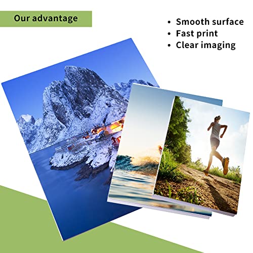 Lunarm 110 Sheets Photo Paper, 3 Sizes (4"X6", 5"X7", 8"X10") Glossy Paper Photo For Dye Ink Printer, 180Gsm Inkjet Printing Photo Paper Clear Image For Photo Album Diy Party Camping Festival Record #TOP3