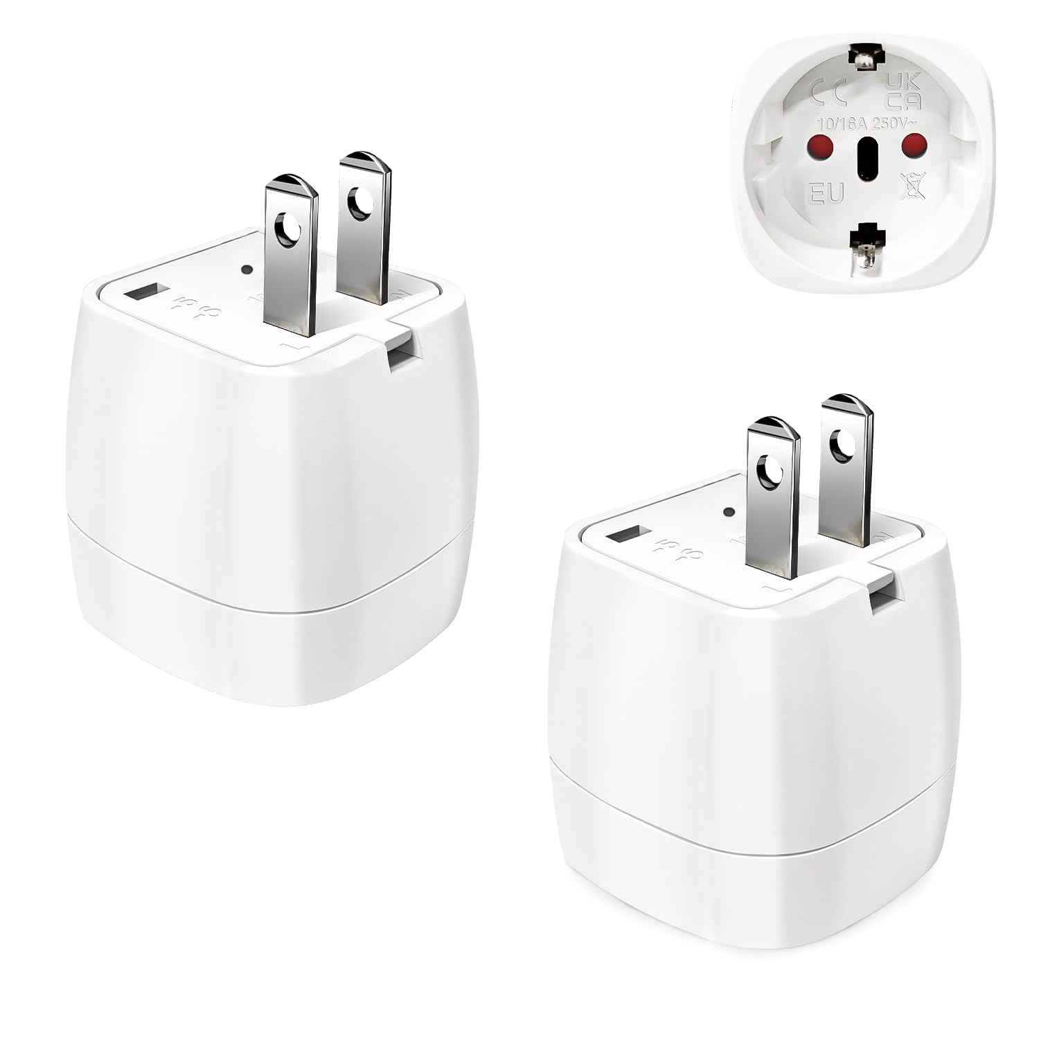 vutizal Reiseadapter UK 2 Pack, Adapter England Deutschland Stecker， UK Adapter für EU zu England/Schottland/Irland/Dubai/Maldives, typ g Reisestecker Stromadapter,Schwarz