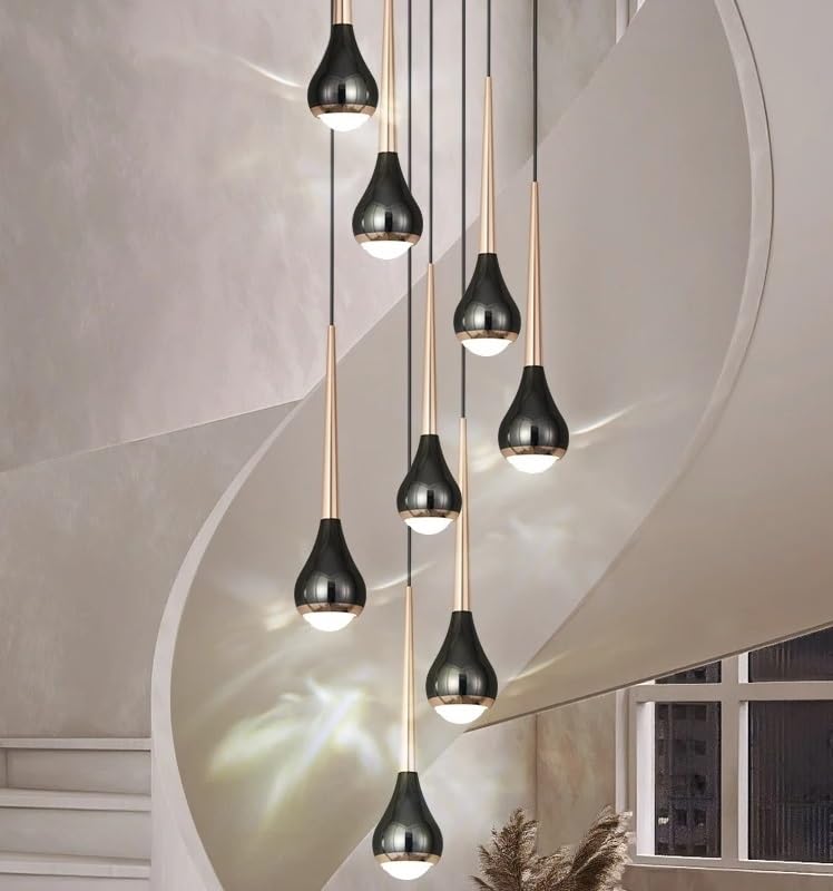 Plafonnier Led suspendu nordique à 8 têtes pour salon moderne