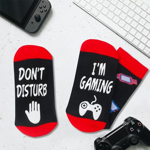 Do Not Disturb I'm Gaming Socks,Men Gifts for Men Teen Boys Dad Him Son Fathers,Valentines Christmas Stocking Stuffers - Image 5