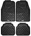 Johns FMS-24 (4pc Set) Black All-Weather Rubber Floor Mats