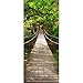 PVC Adhesivo Fotográfico Pegatina 77X200cm Vinilos Decorativos para Puerta Pared Cocina Sala de Baño (Puente colgante)