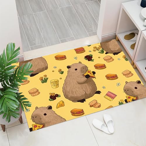 Paillasson Capybara Pizza tapis lavable intérieur extérieur - 2