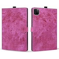 Rosbtib Funda para iPad Pro 11 Pulgadas Todos los Modelos, iPad Air 5/4 10,9 Pulgadas Flip Cover Magnética Ranuras para Tarjetas PU Cuero Cover iPad Pro 11, Rosa Gato Sakura