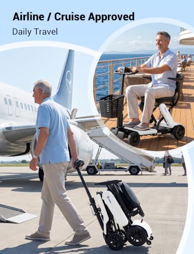 Image of Aotedor Foldable Mobility Scooter for Seniors, 20 Miles Long Range Safe & Comfortable Lightweight Folding Scooter with 275lb Capacity All-Terrain Airline Cruise & FSA Approved - Extended Range