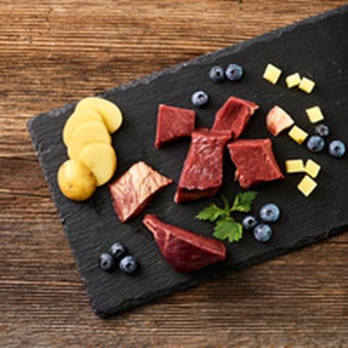 Fleischeslust Wild mit Rind mit Kartoffel & Heidelbeere Wurst (1 x 400 Gramm)