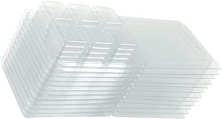 SUPVOX 50pcs PVC Wax Melt Containers Mold Plastic Cube Tray for Candle and Soap Making DIY Crafts 21x7.5x2.5cm Packaging Box for Wax Melts and Handmade Soap
