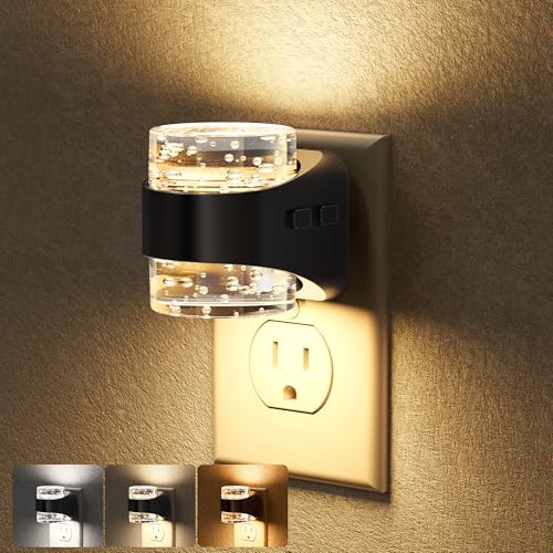 Image of Briignite LED Night Light Plug into Wall Dimmable Night Light with Bubble Design 3000K /4000K /5000K & 3 Brightness Levels for Baby Nursery Hallway Bathroom Kids Room Decor, 3CCT