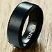 Jude Jewelers 8MM Matte Black Solid Titanium Ring Wedding Band (Titanium, 8)