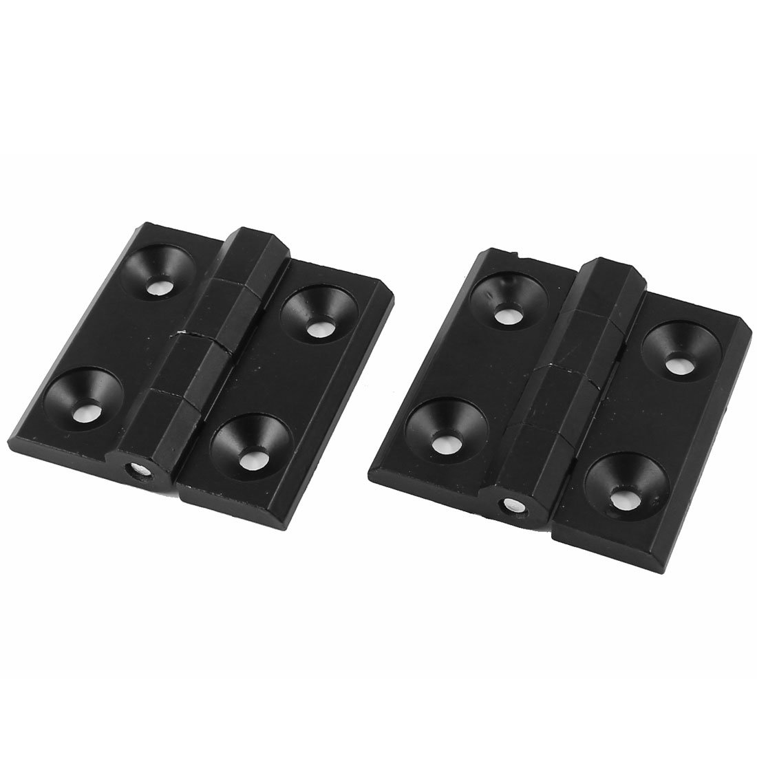 Uxcell Black Sourcingmap 2 Pcs Zinc Alloy Cabinet Cupboard Door Butt Hinge 60Mm X 60Mm