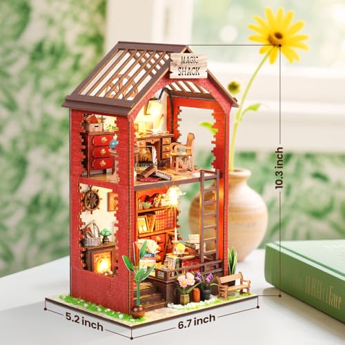 Lycidae Book Nook Kit für Erwachsene DIY Miniature House mit Licht – Ansicht 2