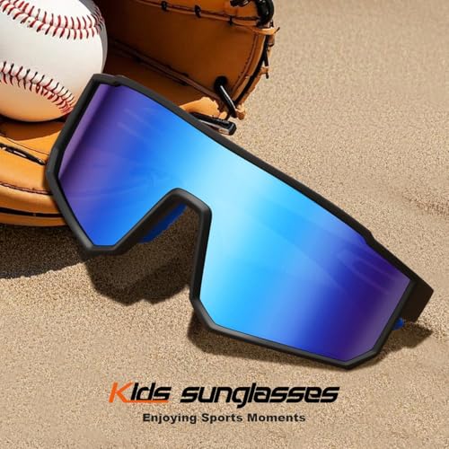 FAGUMA Kids Polarized Sports Sunglasses Youth Baseball Sunglasses Age 8-16 Boys Girls Softball Cycling UV400 Protection4