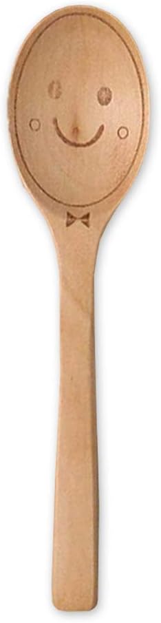 Spoon, Natural Wood, 4.6 x 1.1 inches (11.8 x 2.8 cm), Spoon, Wood, Kids (Kids) Niko-chan CTCKK-9