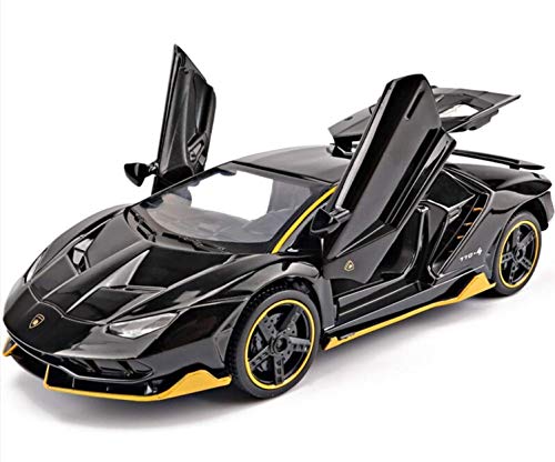 Image of Magicwand 1:32 Scale Die-Cast Metal Centenario LP 770-4 Car with Openable Doors and Pull Back Action【Pack of 1】【Black】