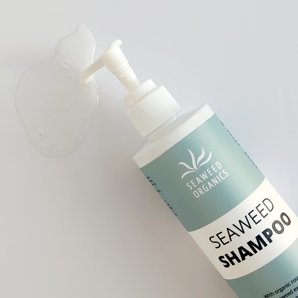 SEAWEED ORGANICS, Seaweed Shampoo, Vegan certified, Organic Scottish seaweeds, Rosemary, Vitamin E, No SLS or Parabens - Image 2