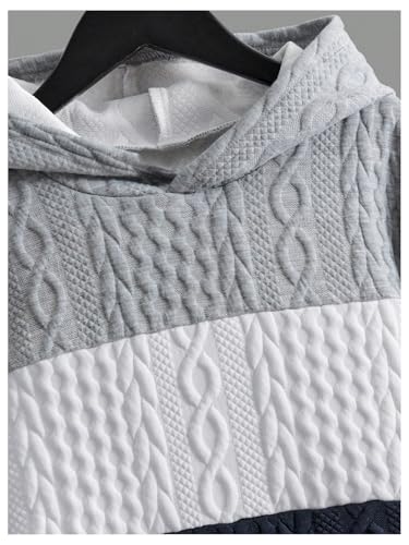 SOLY HUX Boy's Color Block Hooded Sweatshirt Long Sleeve Drop Shoulder Pullover Tops3