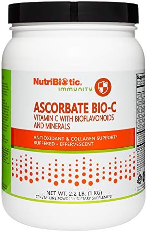 NutriBiotic - Ascorbate Bio-C, 2.2 Lb. | Effervescent Vitamin C Powder with Lemon Bioflavonoids & Minerals Calcium, Magnesium, Zinc, Selenium & More | for Bioavailable Antioxidant & Collagen Support