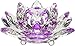 Amlong Crystal Hue Reflection Crystal Lotus Flower with Gift Box, Purple (5 Inch)