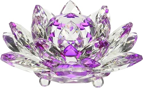 Amlong Crystal Hue Reflection Crystal Lotus Flower with...