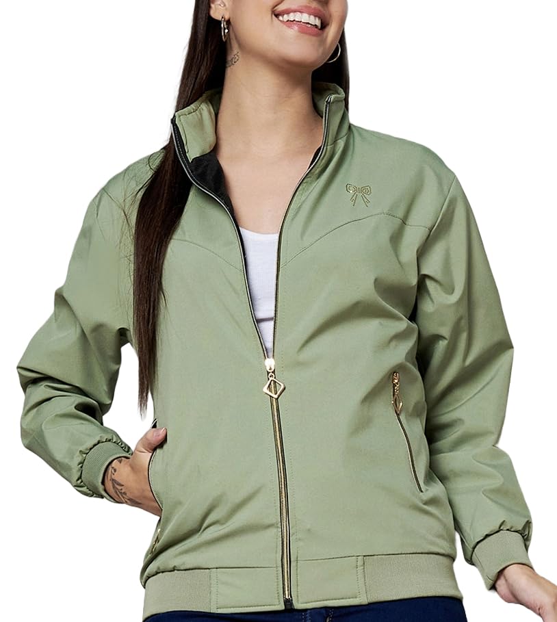 ewools Nylon Full Sleeve Solid Women's Jacket (Jack4)-picture-20