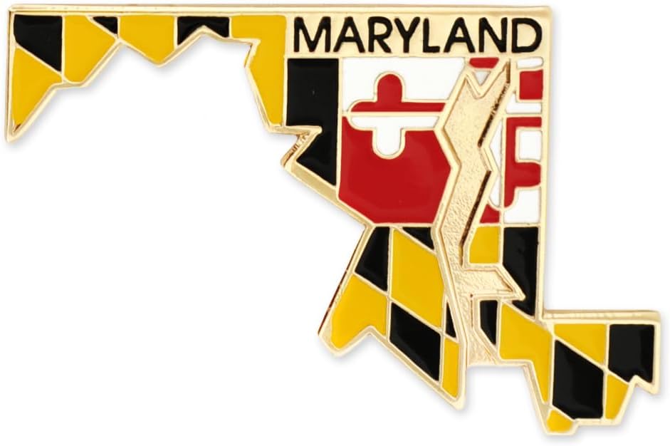 PinMart State Shape Flag Lapel Pin